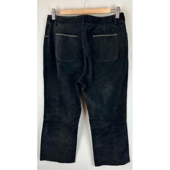 Zidane Suede Leather Cropped Pants - Picture 2 of 10